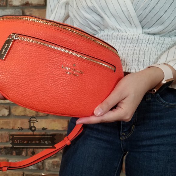 Kate Spade LEILA BELT Bag Coral Buds FANNY Pack - Picture 8 of 12